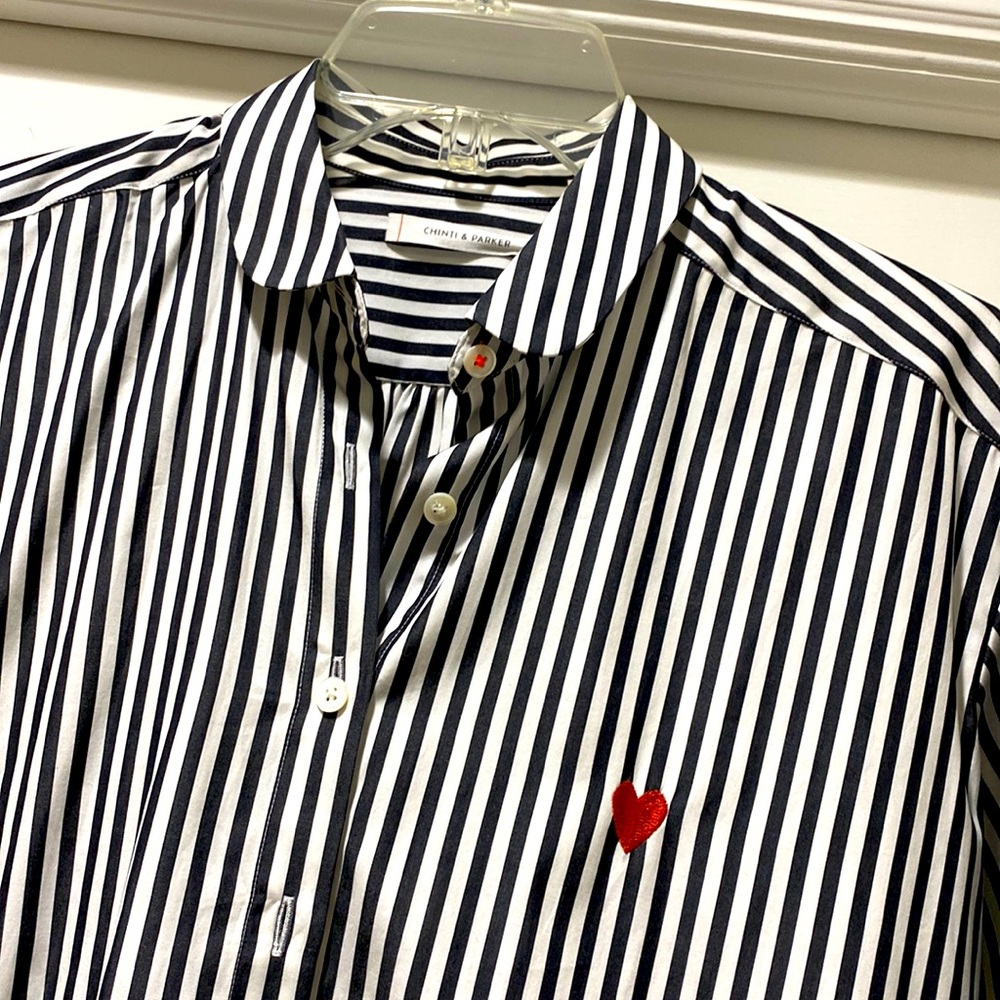 Womens Chinti & Parker button down with heart detail